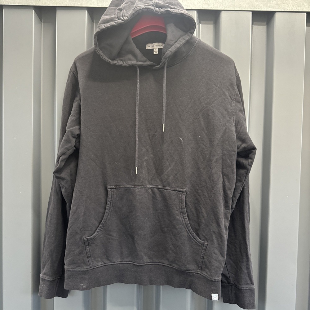 Peter Millar Crown Hoodie Mens M Lava Wash Sweatshirt Pullover Golf Preppy